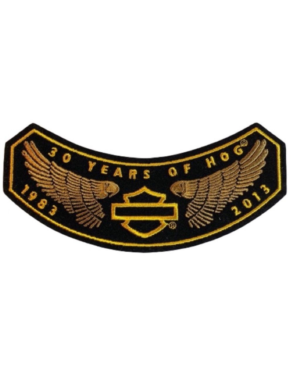 2013 Harley Owners Group Embroidered Rocker Patch for Harley Davidson HOG